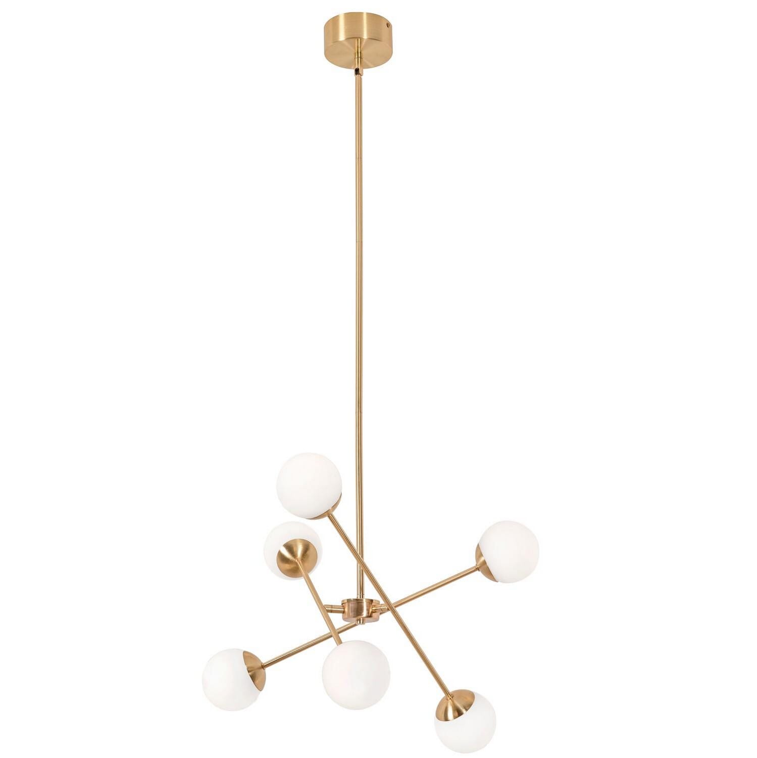 Pearl LED Pendant in Satin Brass