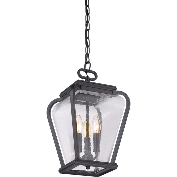 Quoizel Province 3-Light 10" Outdoor Hanging Light in Mystic Black Quoizel Province 3-Light 10" Outdoor Hanging Light in Mystic Black