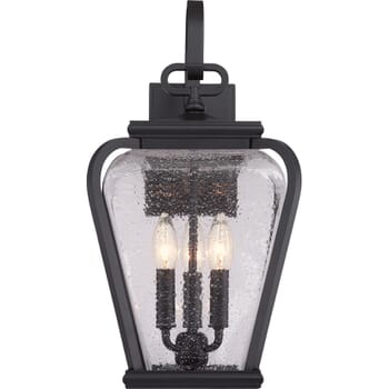 Quoizel Province 3-Light 10" Outdoor Wall Light in Mystic Black