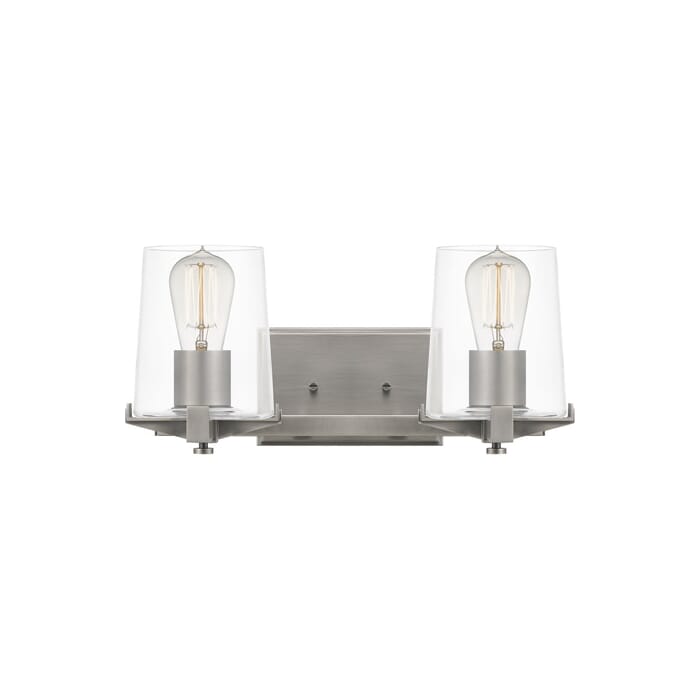 Quoizel Perry 2-Light Bathroom Vanity Light in Antique Nickel Quoizel Perry 2-Light Bathroom Vanity Light in Antique Nickel