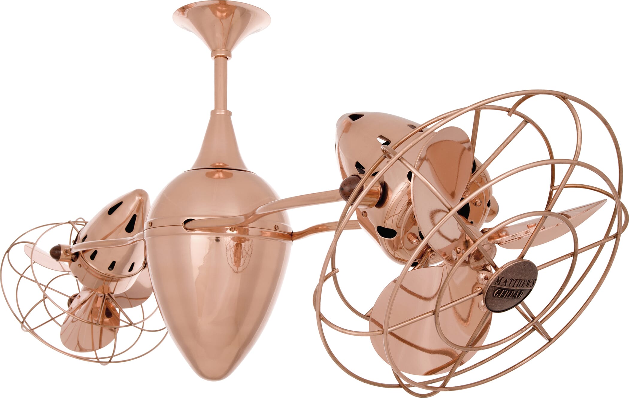 Matthews Ar Ruthiane 46" Indoor Ceiling Fan in Polished Copper