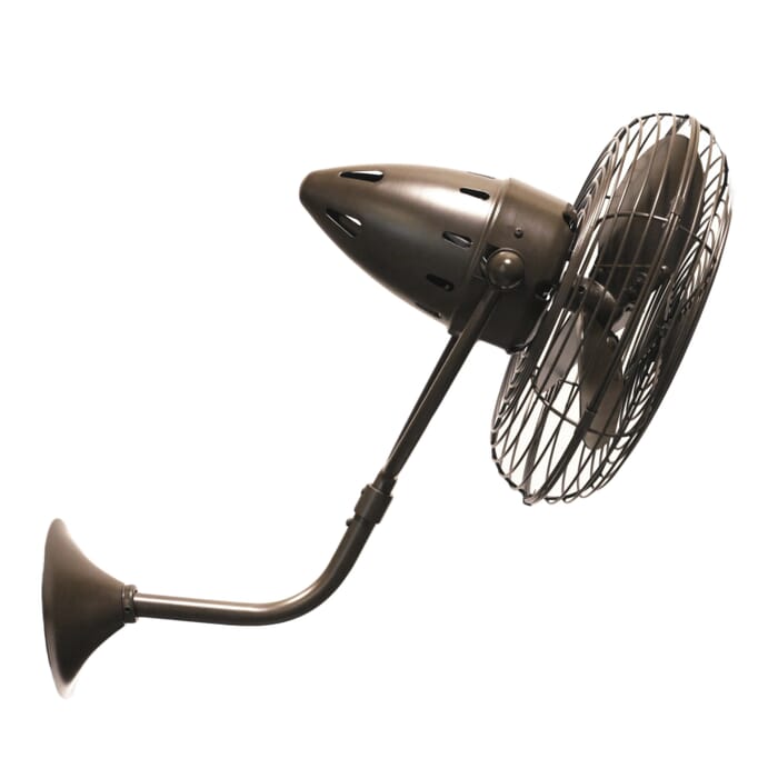 Matthews Bruna Parede 13" Indoor Wall Fan in Bronzette Matthews Bruna Parede 13" Indoor Wall Fan in Bronzette