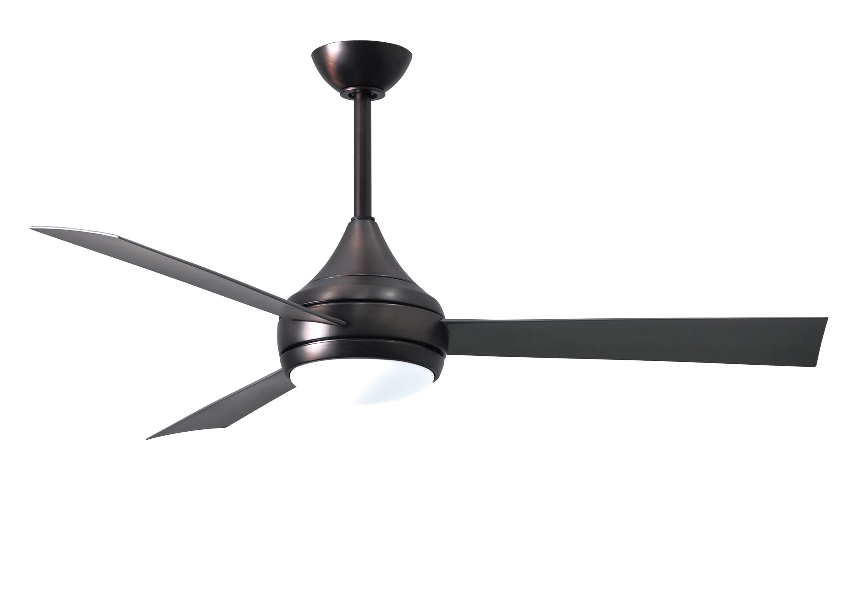 Matthews Donaire 52" Indoor/Outdoor Ceiling Fan in Brushed Bronze with Silver Tone Blades - DA-BB-BS