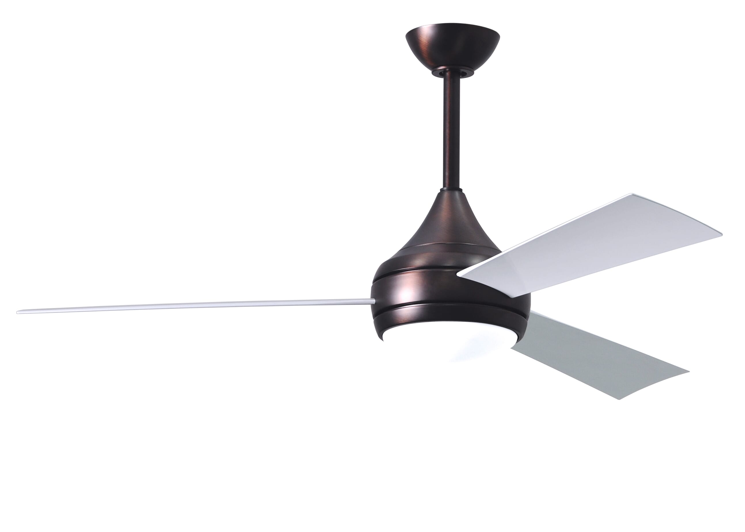 Matthews Donaire 52"" Indoor/Outdoor Ceiling Fan in Brushed Bronze with White Blades - DA-BB-WH -  Matthews Fan Company
