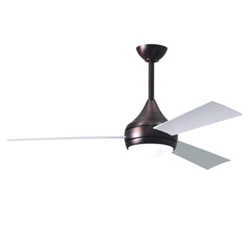 Matthews Donaire 52" Indoor/Outdoor Ceiling Fan in Brushed Bronze with White Blades