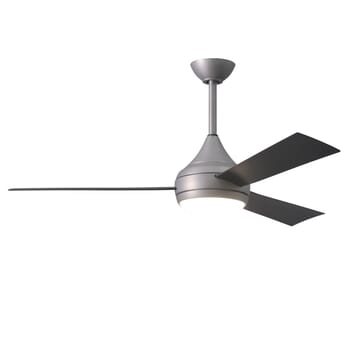 Matthews Donaire 52" Indoor/Outdoor Ceiling Fan in Brushed Stainless with Brushed Bronze Blades