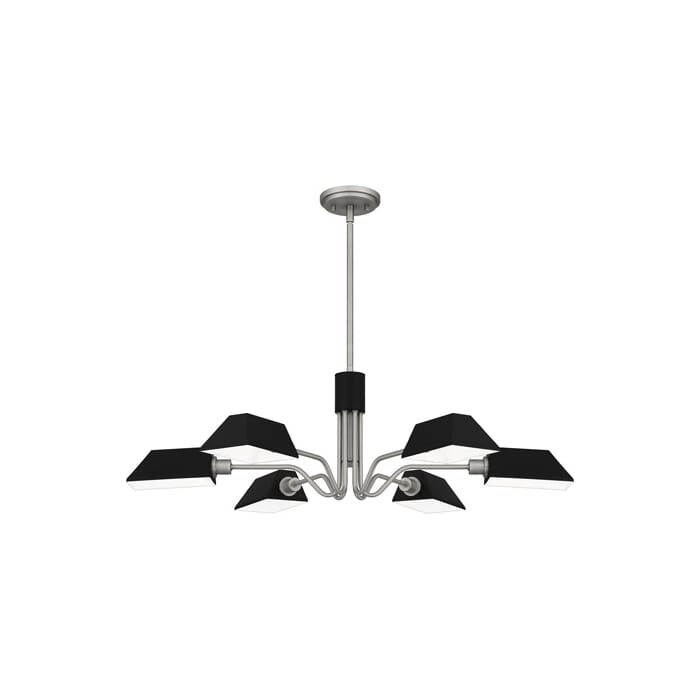 Quoizel Sienna 6-Light Chandelier in Antique Nickel Quoizel Sienna 6-Light Chandelier in Antique Nickel