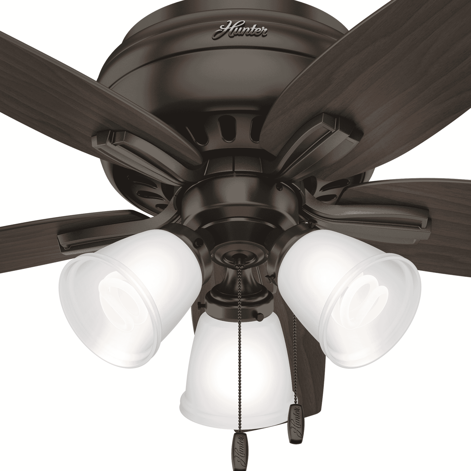 Hunter Newsome Low Profile 3Light 42" Indoor Ceiling Fan in Premier