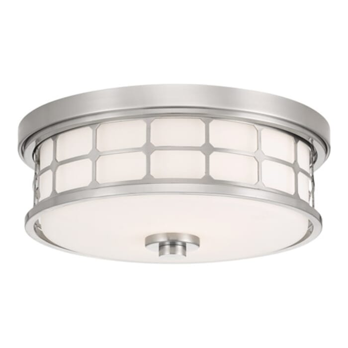 Quoizel Guardian 2-Light Ceiling Light in Brushed Nickel Quoizel Guardian 2-Light Ceiling Light in Brushed Nickel