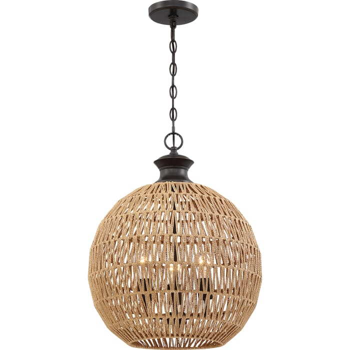 Quoizel Casablanca 3-Light 18" Pendant Light in Palladian Bronze Quoizel Casablanca 3-Light 18" Pendant Light in Palladian Bronze