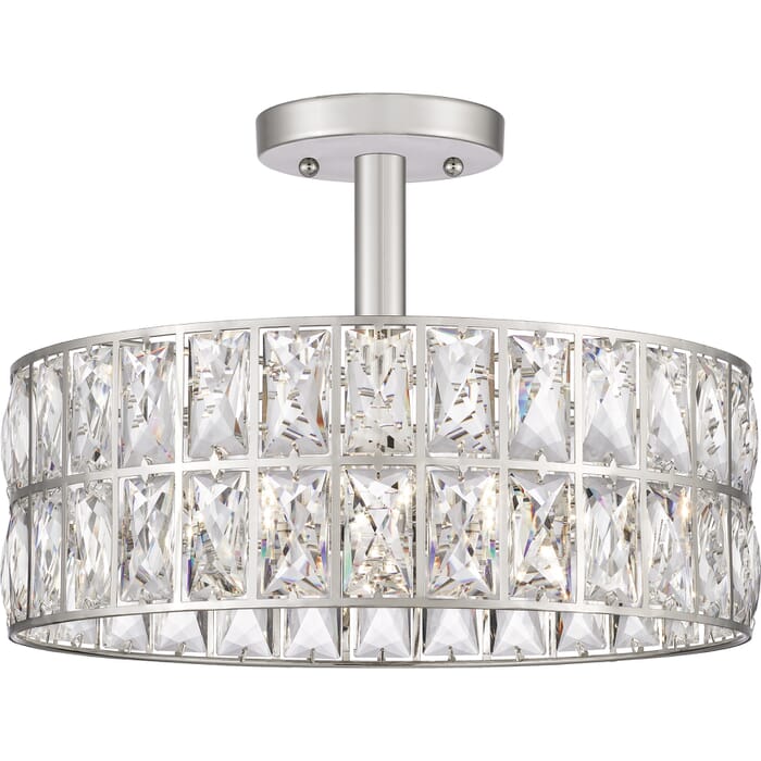 Quoizel Coffman 3-Light 14" Ceiling Light in Polished Nickel Quoizel Coffman 3-Light 14" Ceiling Light in Polished Nickel