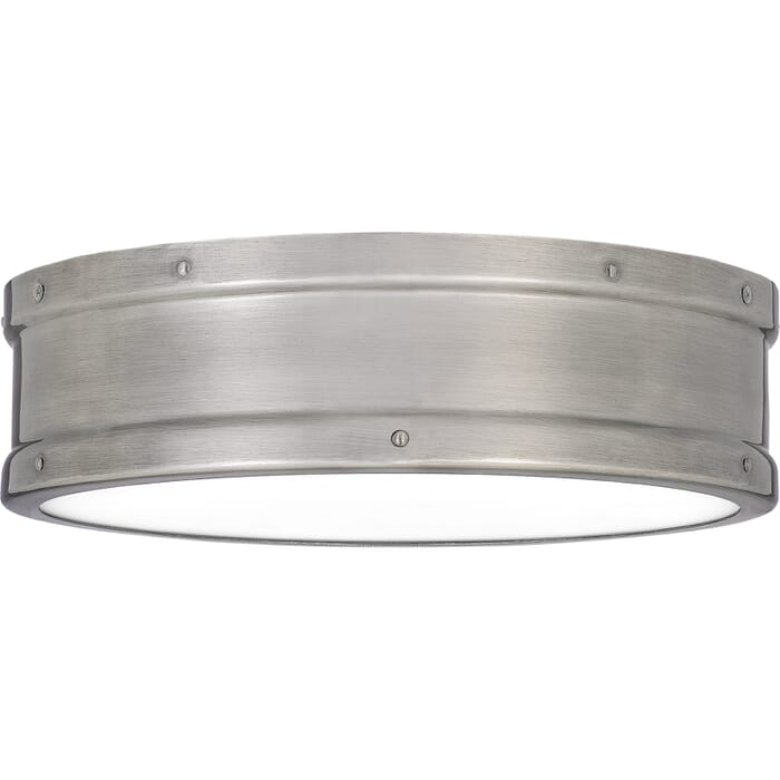 Quoizel Ahoy 13" Ceiling Light in Antique Polished Nickel Quoizel Ahoy 13" Ceiling Light in Antique Polished Nickel
