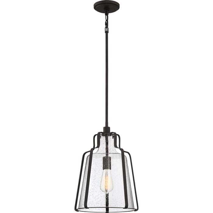 Quoizel Haverford 13" Pendant Light in Rustic Black Quoizel Haverford 13" Pendant Light in Rustic Black