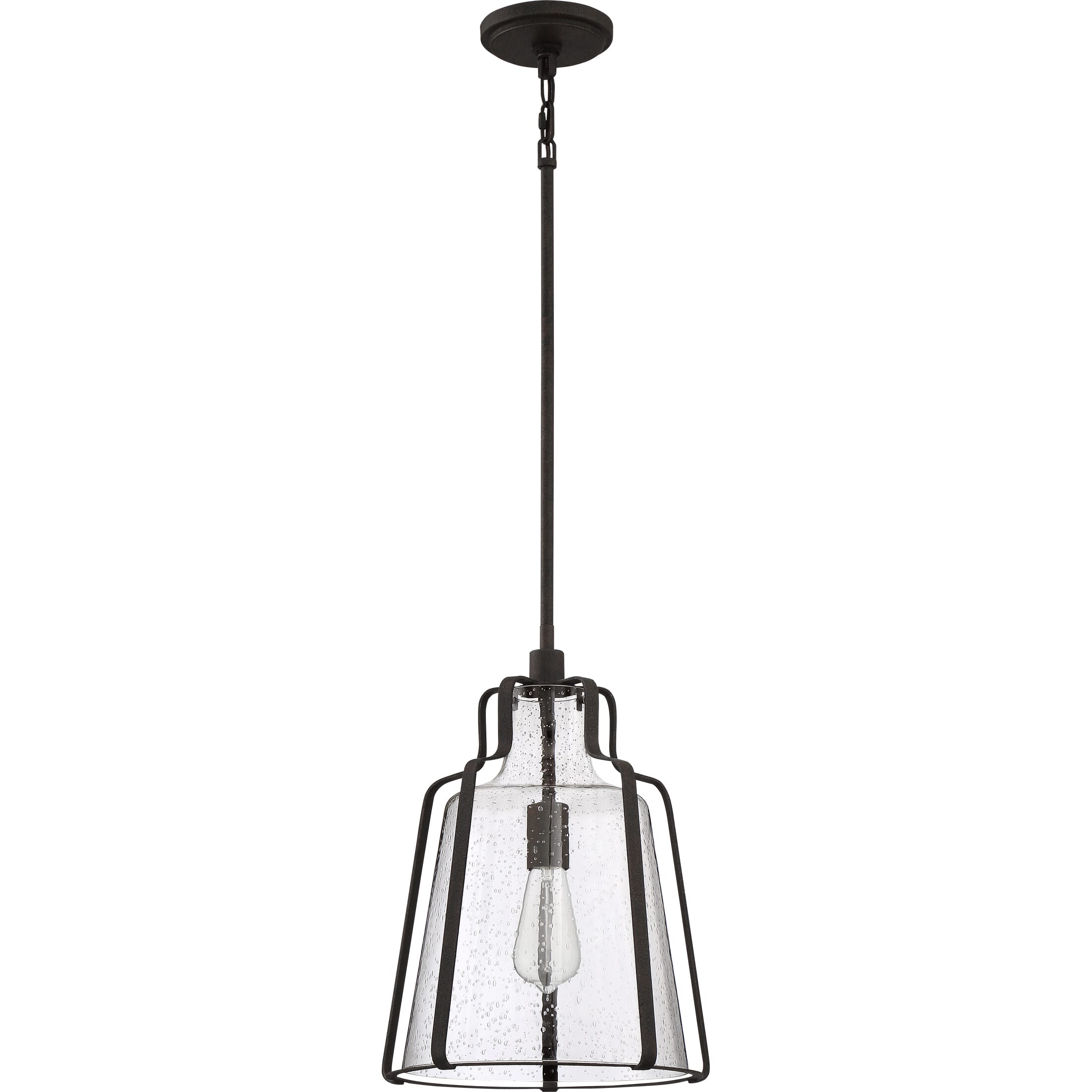 Quoizel Haverford 13" Pendant Light in Rustic Black