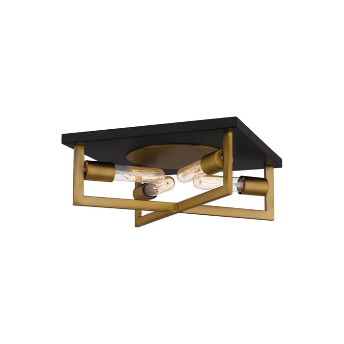 Quoizel Brunson 4-Light Ceiling Light in Aged Brass Quoizel Brunson 4-Light Ceiling Light in Aged Brass