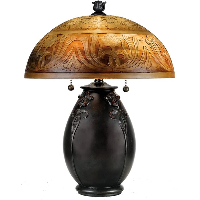 Quoizel Glenhaven Table Lamp in Teco Rossa Quoizel Glenhaven Table Lamp in Teco Rossa