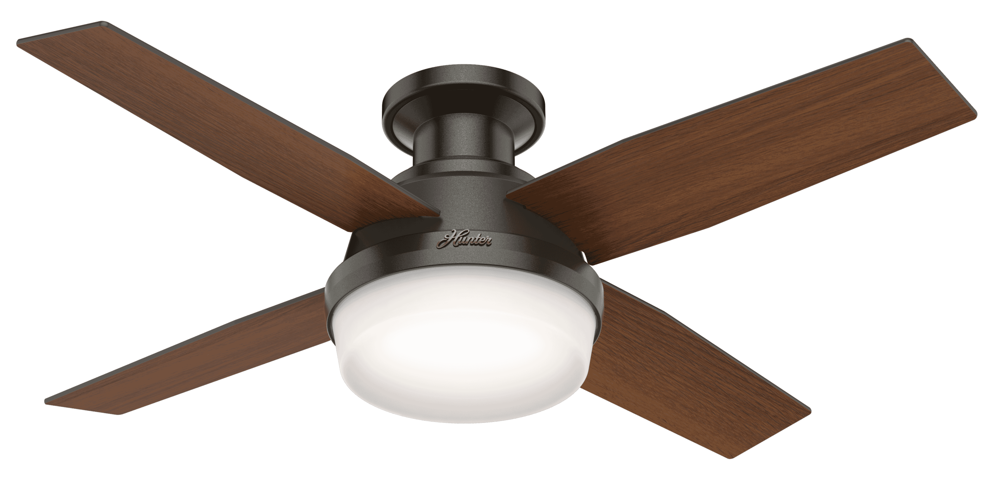 Flush Mount Living Room Ceiling Fan With Light