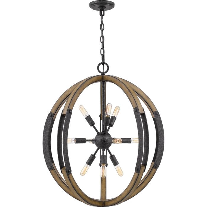 Quoizel Babaton 10-Light 26" Pendant Light in Old Black Finish Quoizel Babaton 10-Light 26" Pendant Light in Old Black Finish