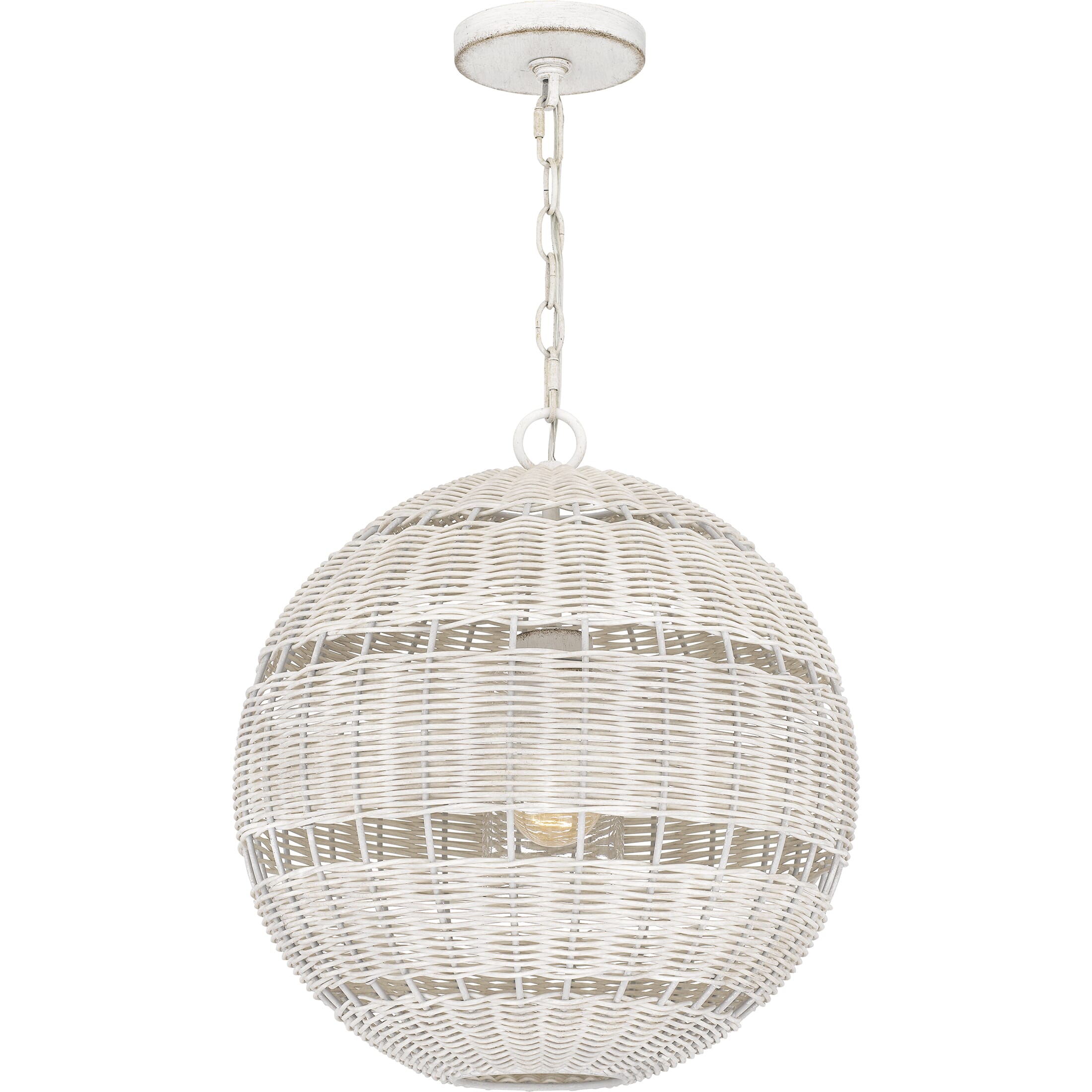 Quoizel Pendant 1-Light Pendant in Antique White