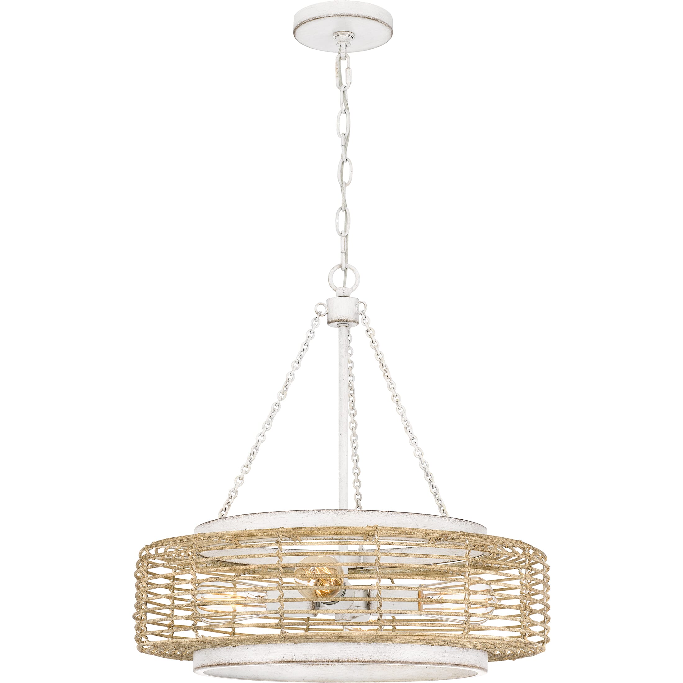 Quoizel Pendant 4-Light Pendant in Antique White