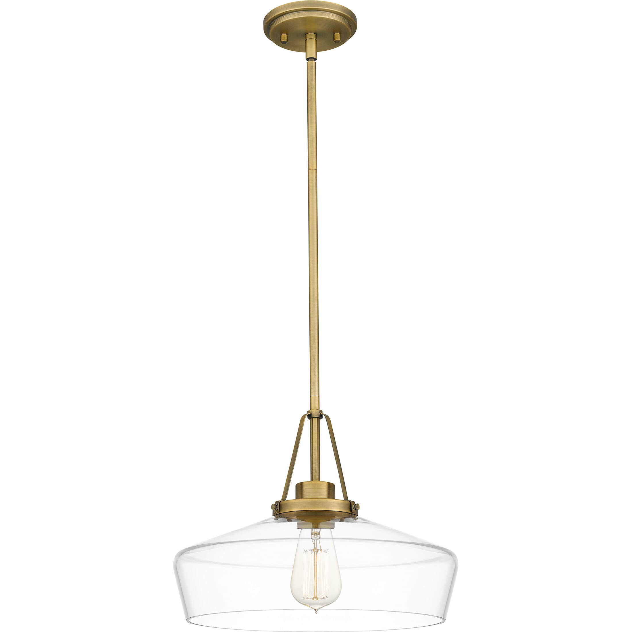 Quoizel Pendant 1-Light in Aged Brass