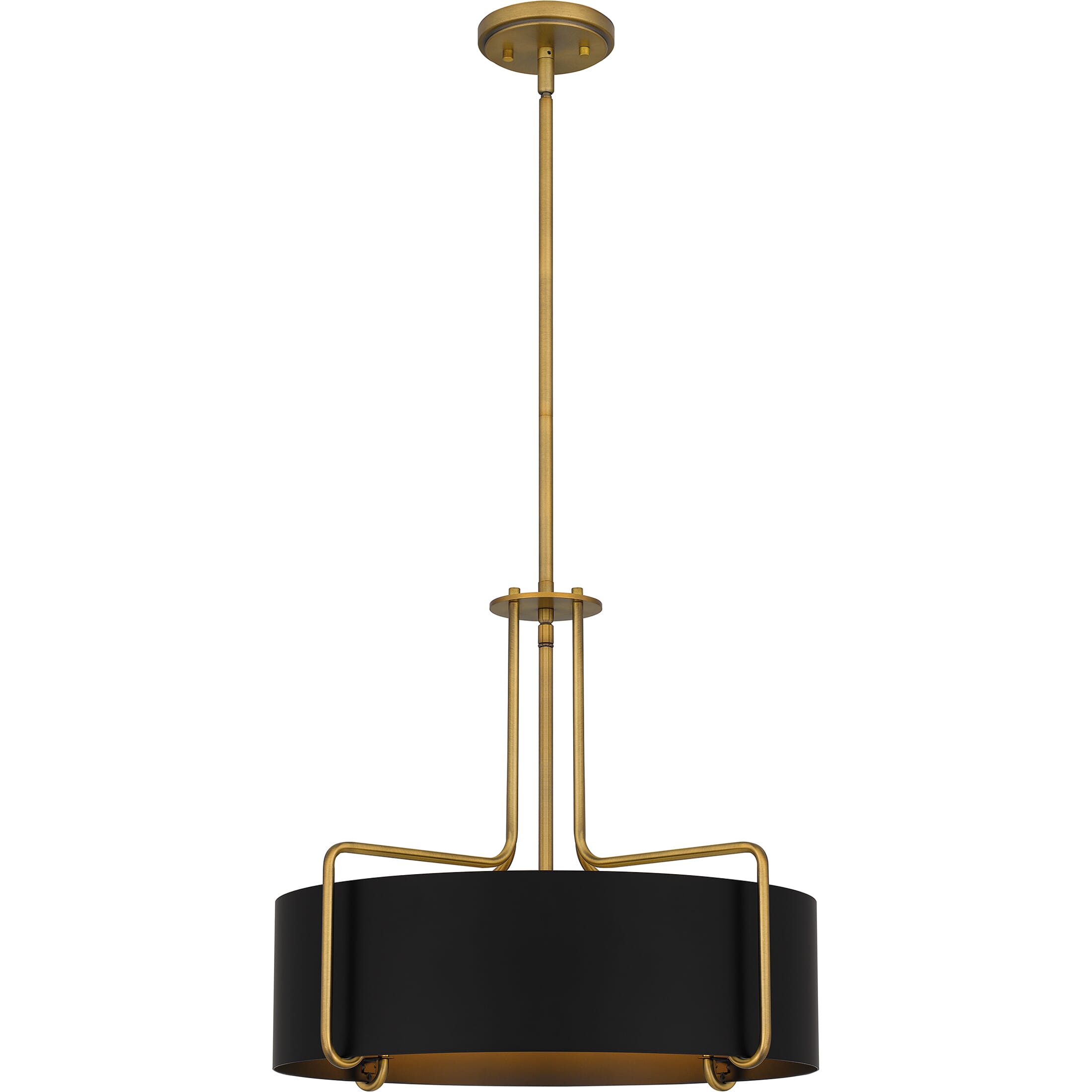 Quoizel Pendant 4-Light Pendant in Aged Brass