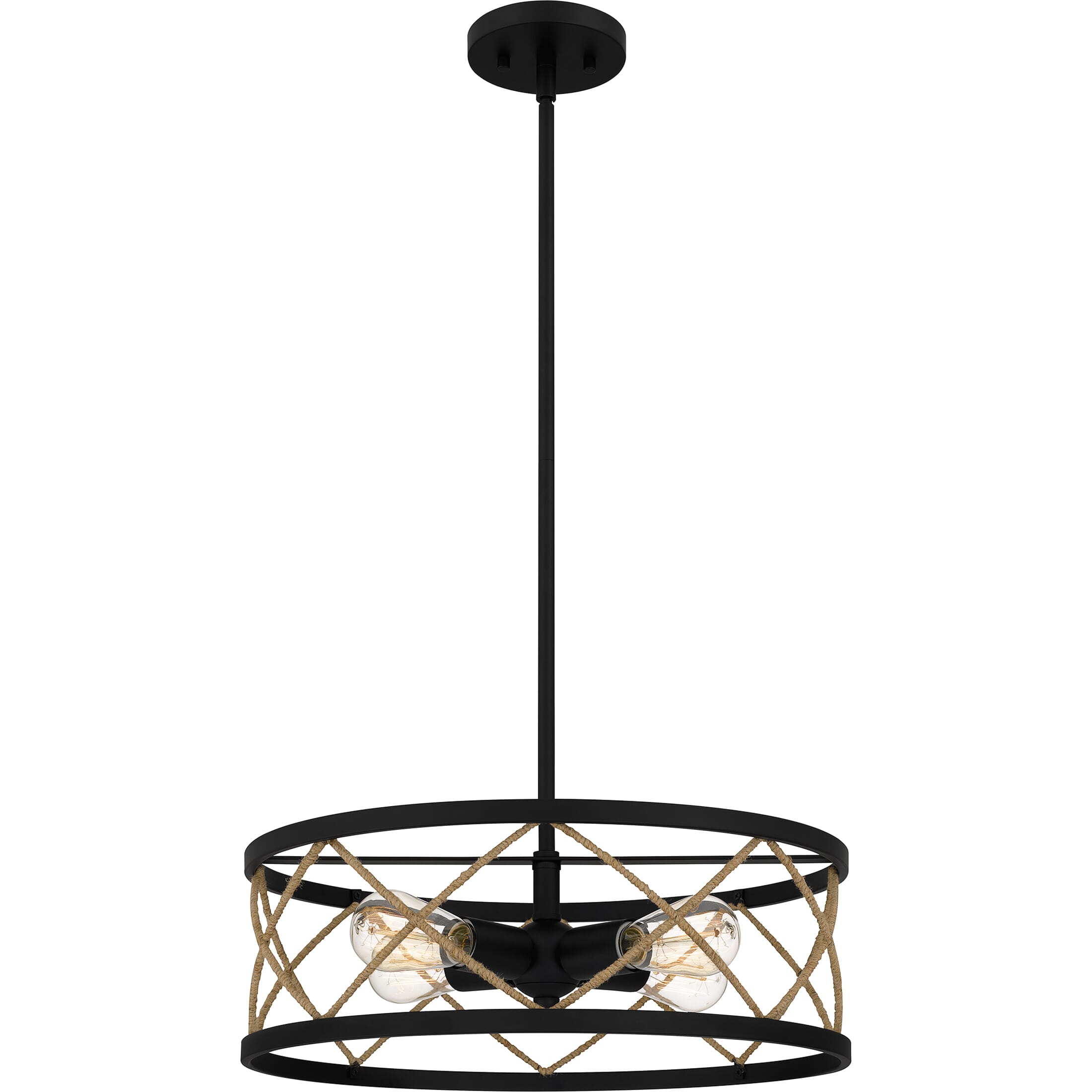 Quoizel Pendant 4-Light Pendant in Matte Black