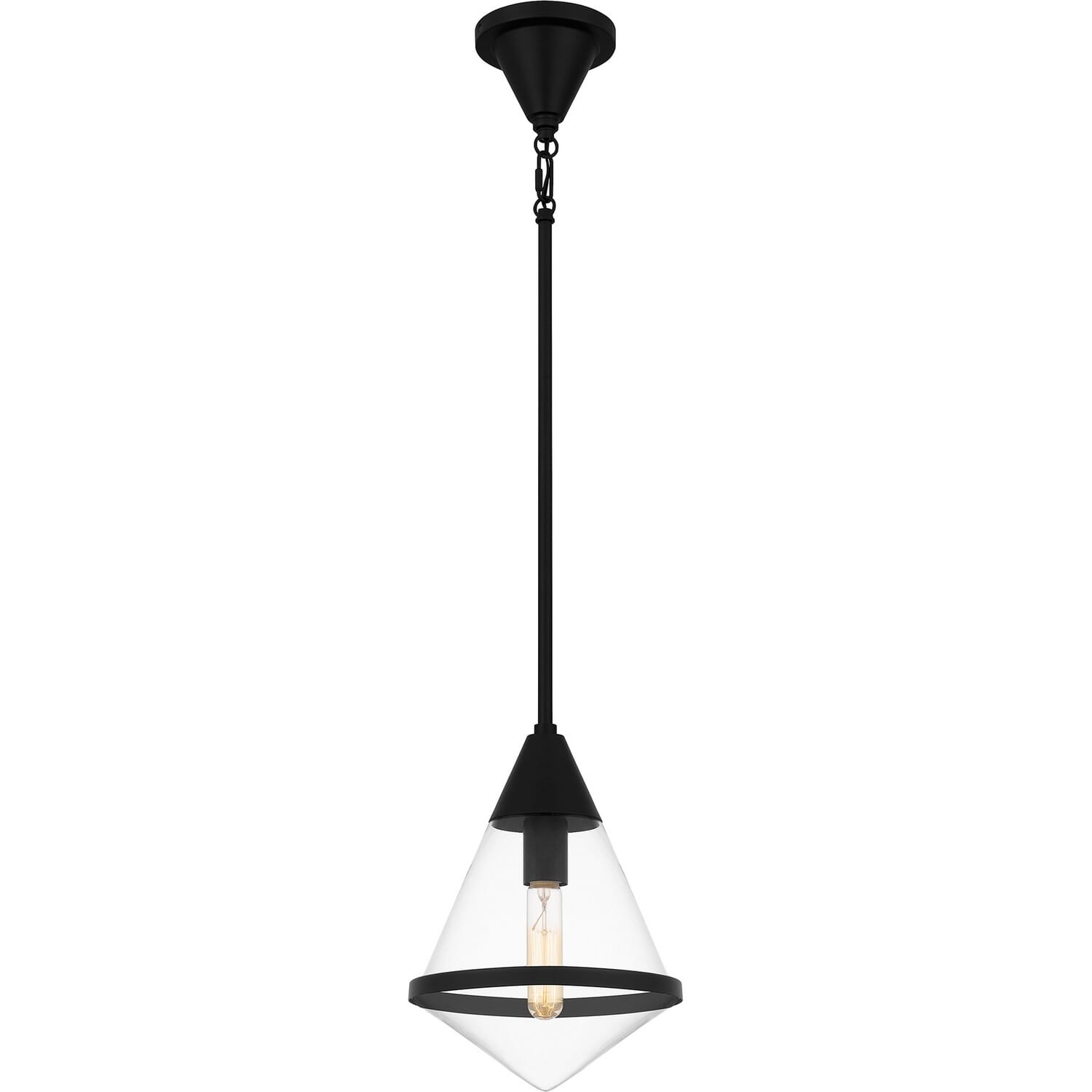 Quoizel Piccolo 1-Light Mini Pendant in Matte Black