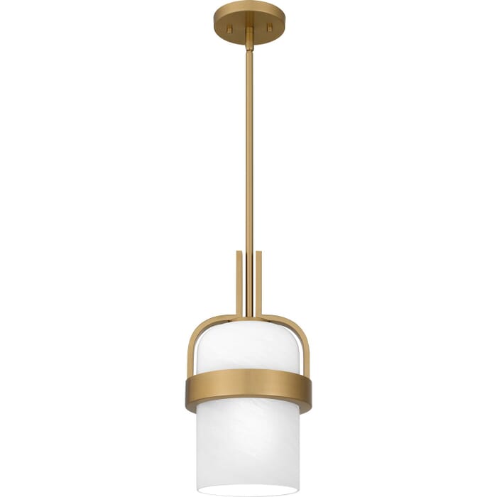 Quoizel Piccolo 1-Light Mini Pendant in Aged Brass Quoizel Piccolo 1-Light Mini Pendant in Aged Brass