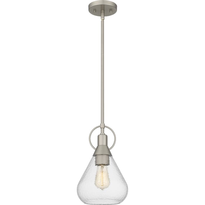 Quoizel Piccolo 1-Light Mini Pendant in Brushed Nickel Quoizel Piccolo 1-Light Mini Pendant in Brushed Nickel