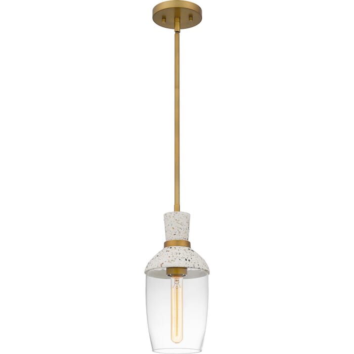 Quoizel Piccolo 1-Light Mini Pendant in Aged Brass Quoizel Piccolo 1-Light Mini Pendant in Aged Brass
