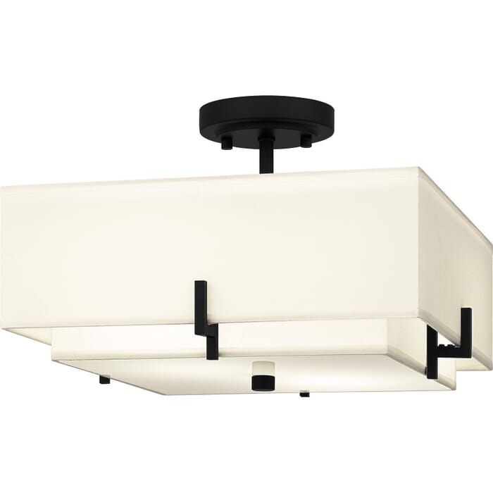 Quoizel Semi-Flush Mount 2-Light in Matte Black Quoizel Semi-Flush Mount 2-Light in Matte Black