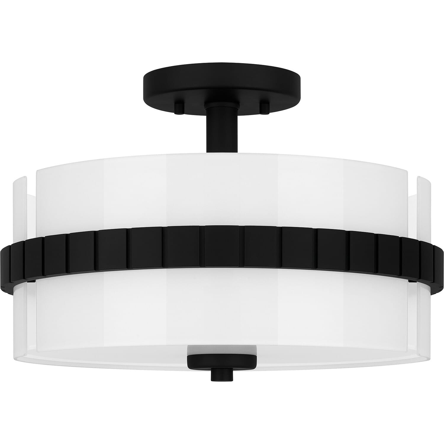 Quoizel Semi-Flush Mount 2-Light in Matte Black
