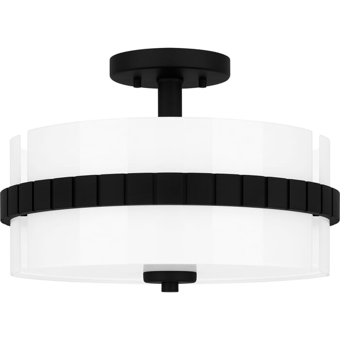 Quoizel Semi-Flush Mount 2-Light in Matte Black Quoizel Semi-Flush Mount 2-Light in Matte Black