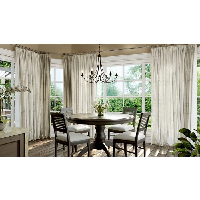 Quoizel Mirren 6-Light 23" Transitional Chandelier in Imperial Bronze Quoizel Mirren 6-Light 23" Transitional Chandelier in Imperial Bronze
