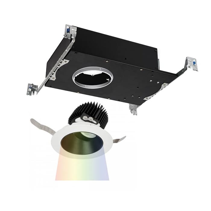 WAC Lighting Aether 1-Light Round Adjustable Trim with LED Light Engine in Black White WAC Lighting Aether 1-Light Round Adjustable Trim with LED Light Engine in Black White