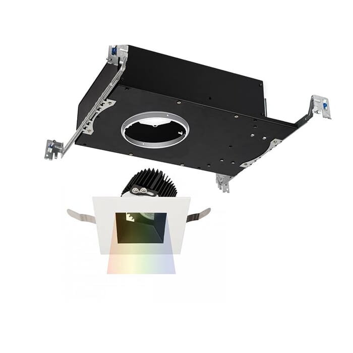 WAC Lighting Aether 1-Light Square Adjustable Trim with LED Light Engine in Black White WAC Lighting Aether 1-Light Square Adjustable Trim with LED Light Engine in Black White