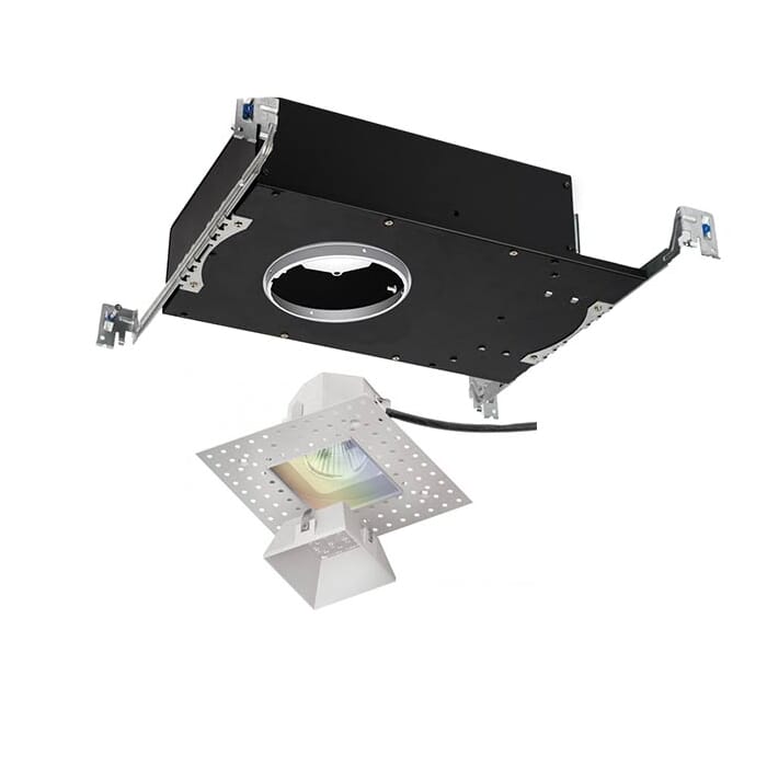 WAC Lighting Aether 1-Light Square Invisible Trim with LED Light Engine in White WAC Lighting Aether 1-Light Square Invisible Trim with LED Light Engine in White
