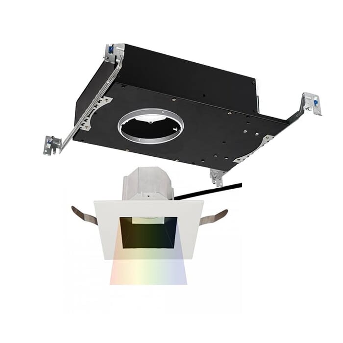 WAC Lighting Aether 1-Light Square Trim with LED Light Engine in Black White WAC Lighting Aether 1-Light Square Trim with LED Light Engine in Black White