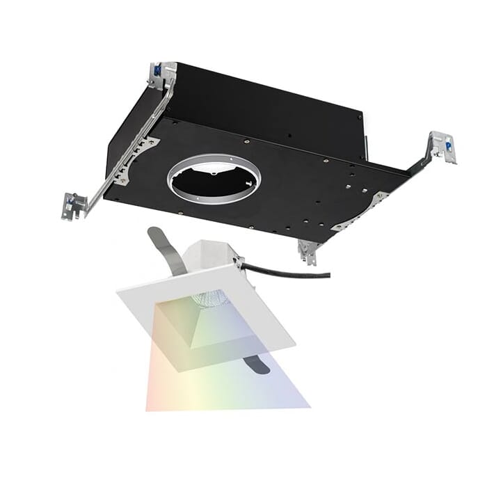 WAC Lighting Aether 1-Light Square Trim with LED Light Engine in White WAC Lighting Aether 1-Light Square Trim with LED Light Engine in White