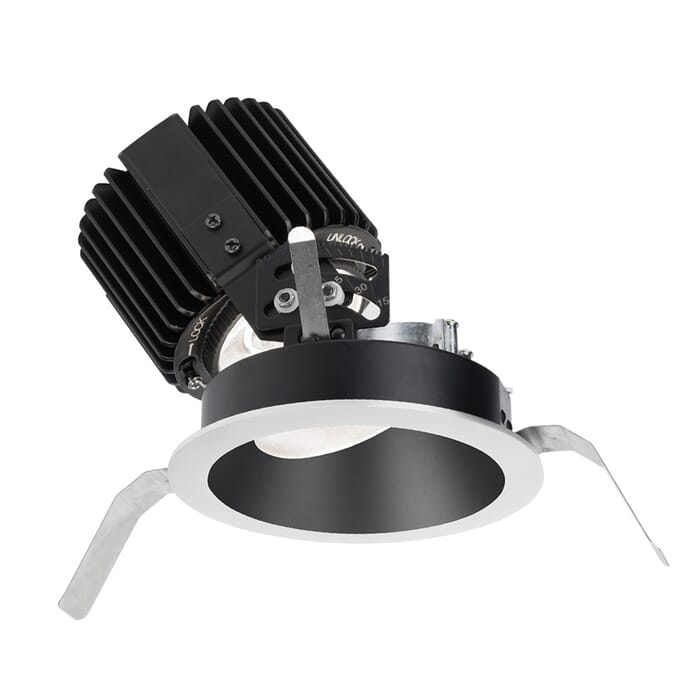WAC Lighting Volta 1-Light Round Adjustable Trim with LED Light Engine in Black White WAC Lighting Volta 1-Light Round Adjustable Trim with LED Light Engine in Black White