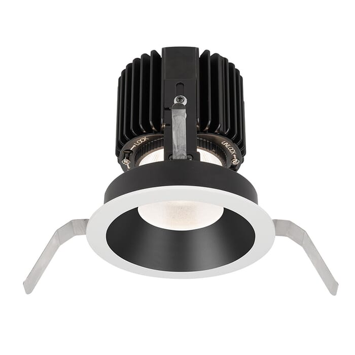 WAC Lighting Volta 1-Light Round Shallow Regressed Trim with LED Light Engine in Black White WAC Lighting Volta 1-Light Round Shallow Regressed Trim with LED Light Engine in Black White