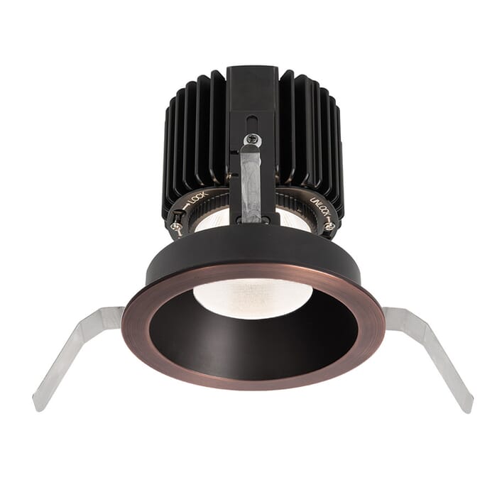 WAC Lighting Volta 1-Light Round Shallow Regressed Trim with LED Light Engine in Copper Bronze WAC Lighting Volta 1-Light Round Shallow Regressed Trim with LED Light Engine in Copper Bronze