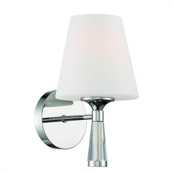 Crystorama Ramsey Wall Sconce in Polished Nickel Crystorama Ramsey Wall Sconce in Polished Nickel