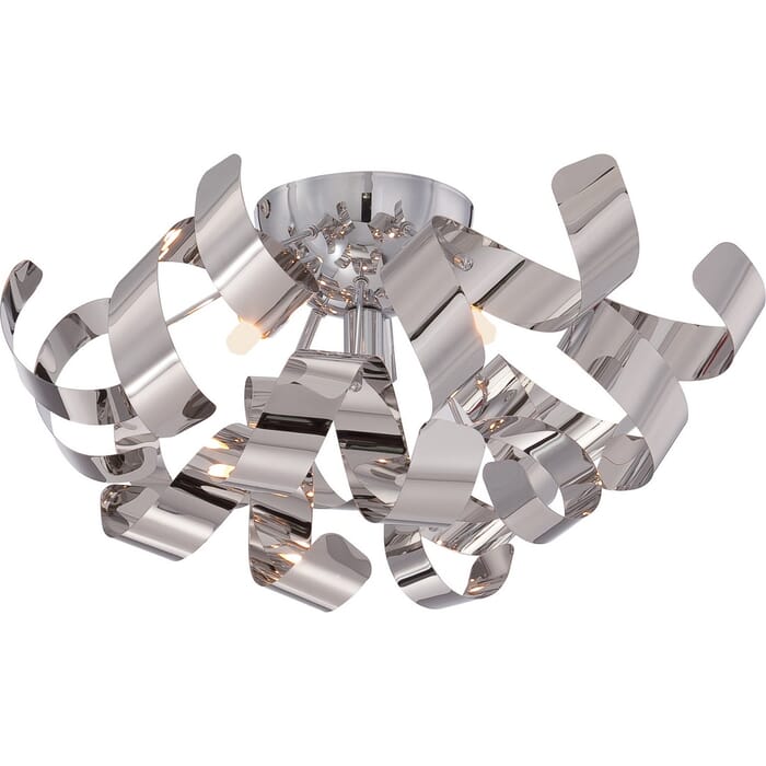 Quoizel Ribbons 4-Light 17" Ceiling Light in Polished Chrome Quoizel Ribbons 4-Light 17" Ceiling Light in Polished Chrome