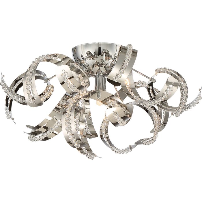 Quoizel Ribbons 4-Light 17" Ceiling Light in Crystal Chrome Quoizel Ribbons 4-Light 17" Ceiling Light in Crystal Chrome