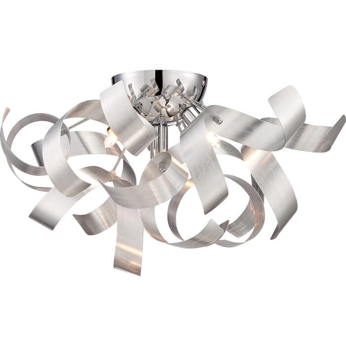 Quoizel Ribbons 4-Light 17" Ceiling Light in Millenia Quoizel Ribbons 4-Light 17" Ceiling Light in Millenia