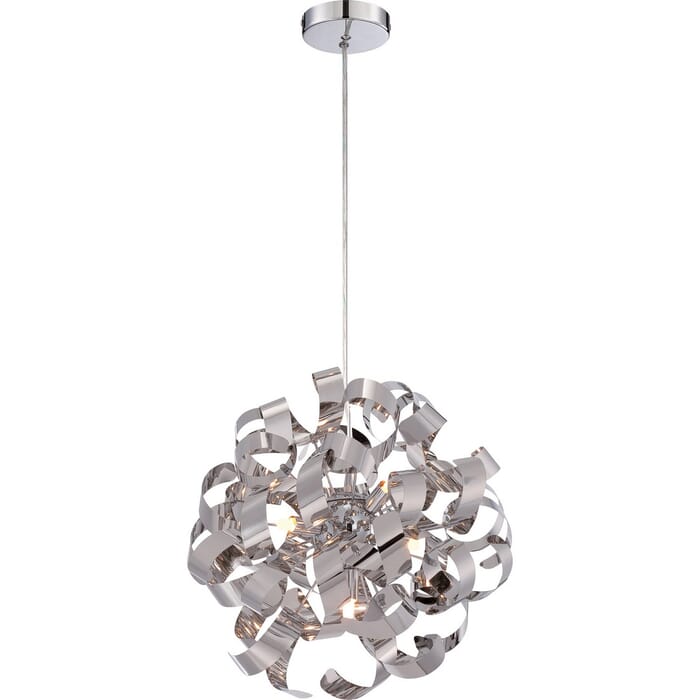 Quoizel Ribbons 5-Light 17" Pendant Light in Polished Chrome Quoizel Ribbons 5-Light 17" Pendant Light in Polished Chrome