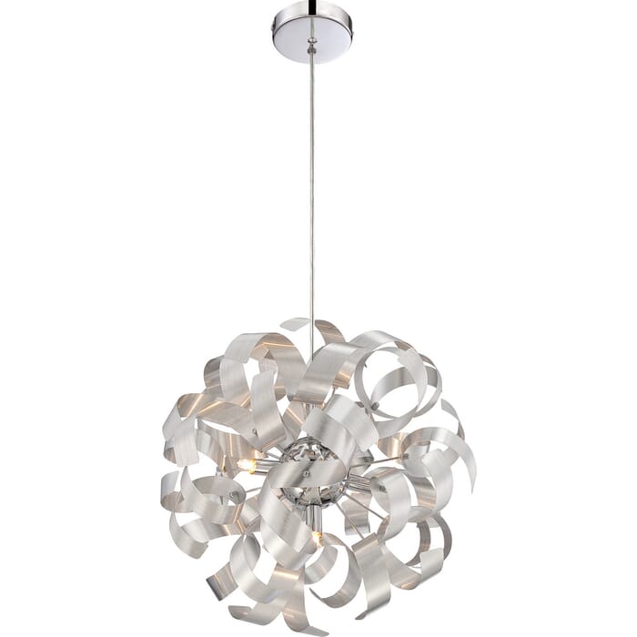 Quoizel Ribbons 5-Light 17" Pendant Light in Millenia Quoizel Ribbons 5-Light 17" Pendant Light in Millenia