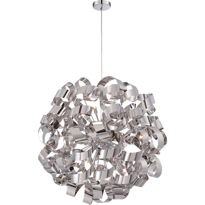 Quoizel Ribbons 12-Light 31" Pendant Light in Polished Chrome Quoizel Ribbons 12-Light 31" Pendant Light in Polished Chrome